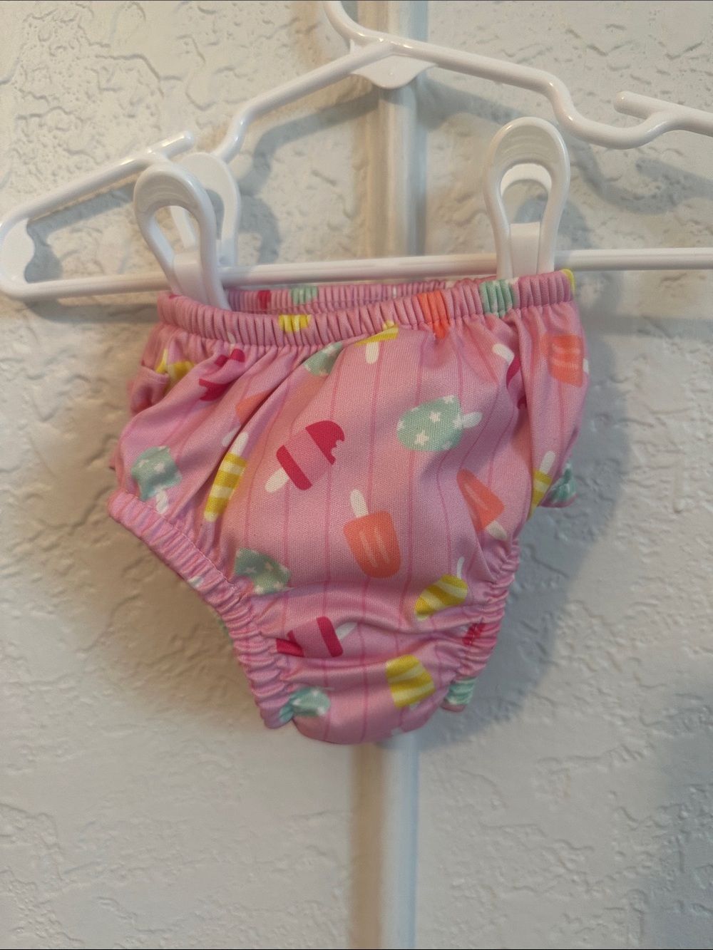 Baby Girls Pink Popsicle Swim Diaper UPF50+ Size 6M
